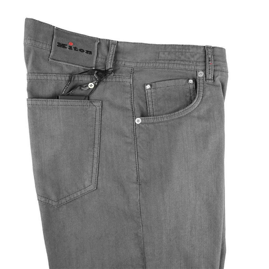 Kiton Gray Cotton Ea Jeans