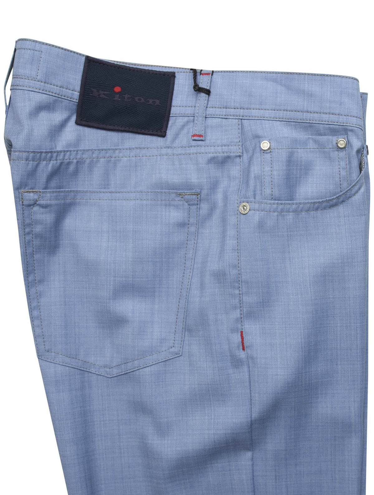 Kiton Light Blue Virgin Wool Jeans