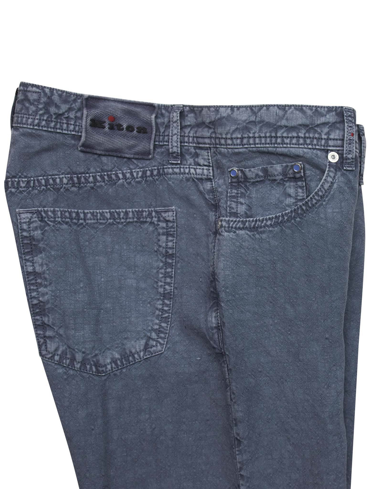 Kiton Gray Linen Jeans