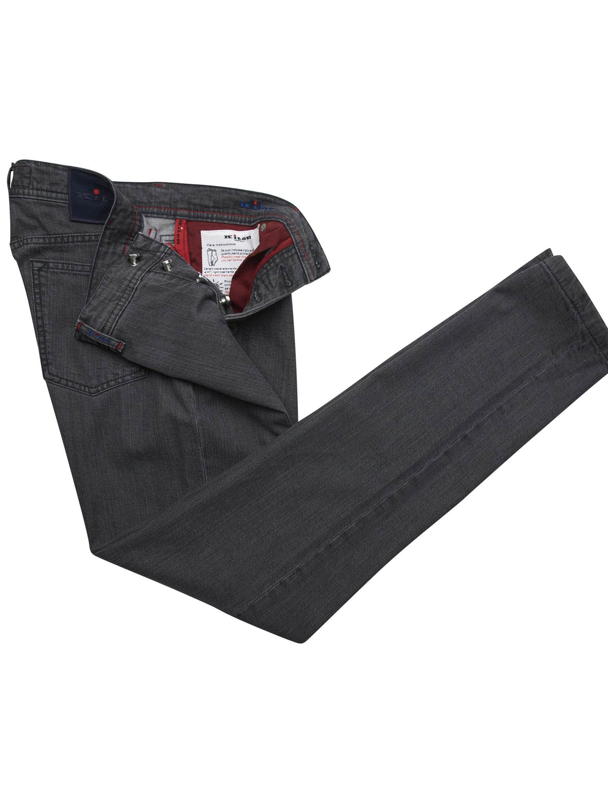Kiton Kiton Gray Cotton Cashmere Ea Jeans Gray 000