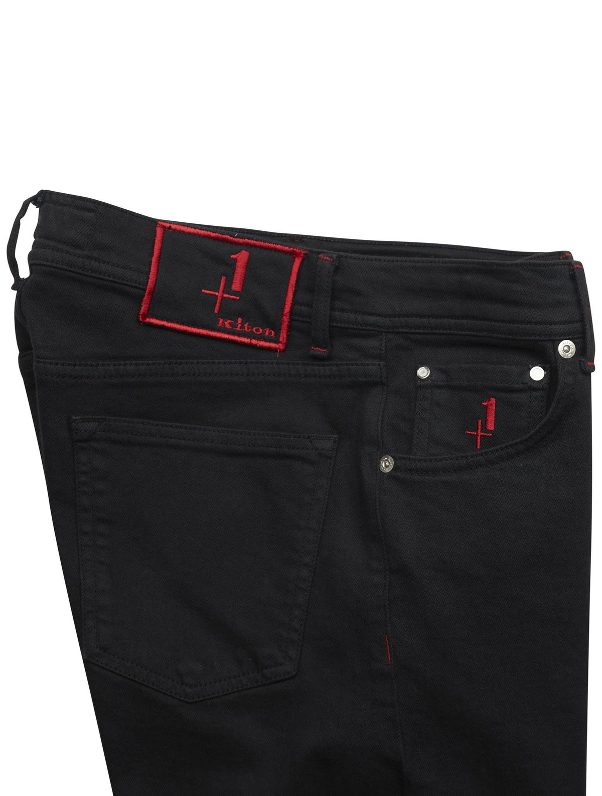 Kiton Black Cotton Ea Jeans Special Edition