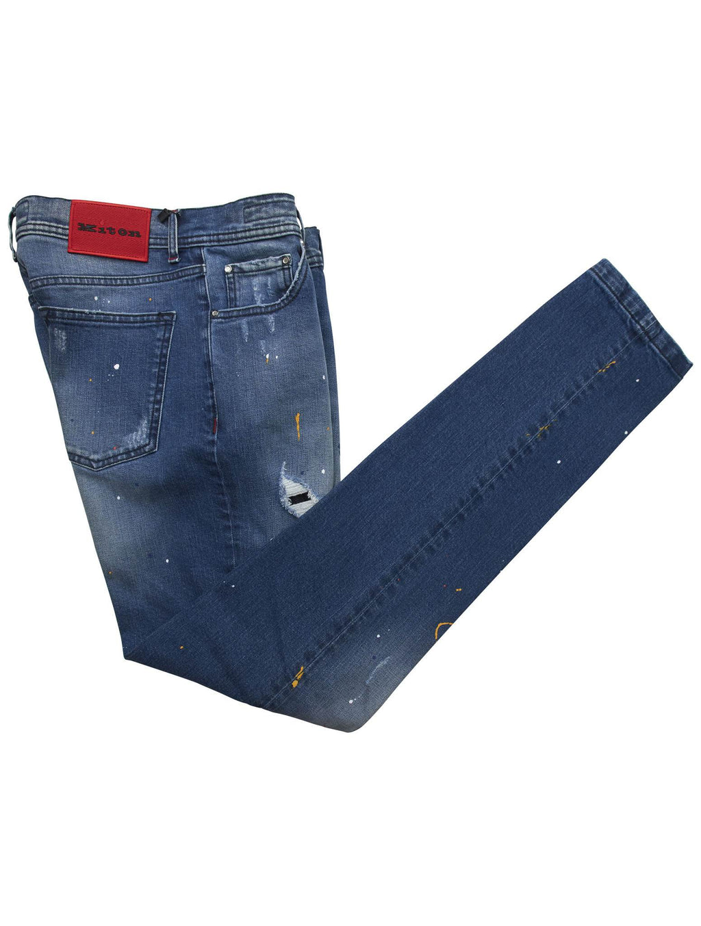 Kiton Blue Cotton Ea Jeans