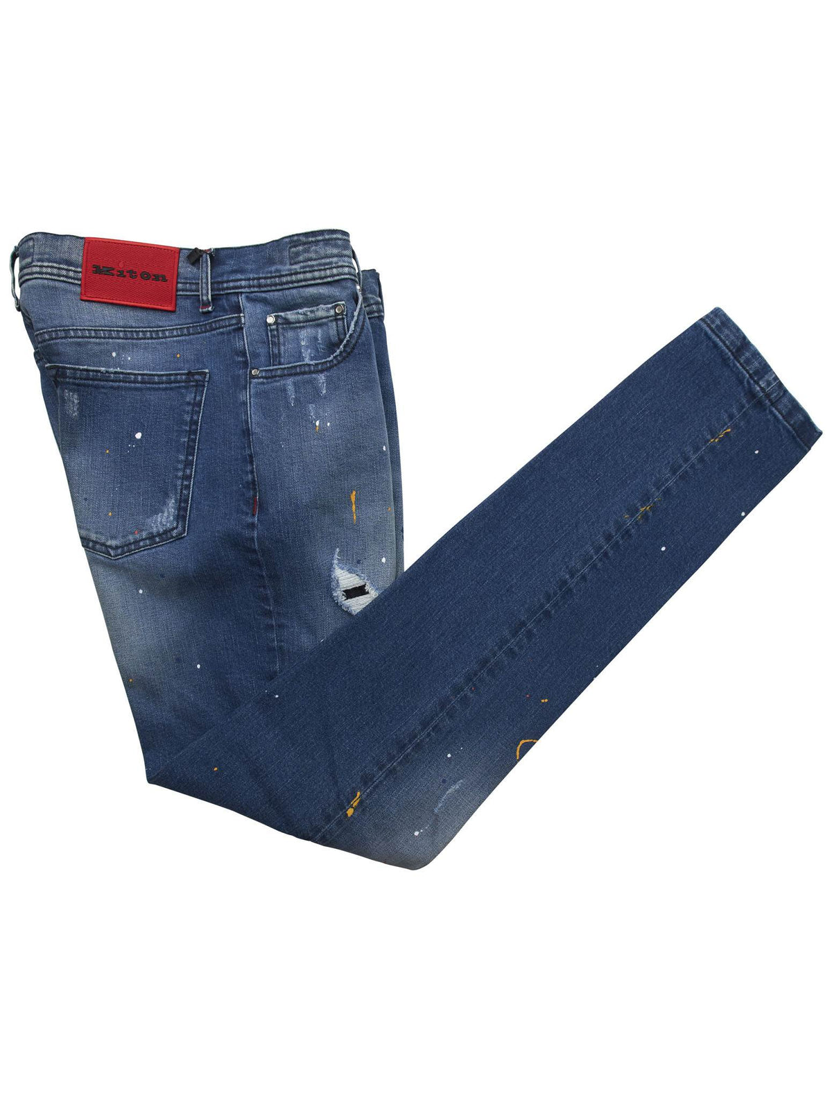 Kiton Blue Cotton Ea Jeans