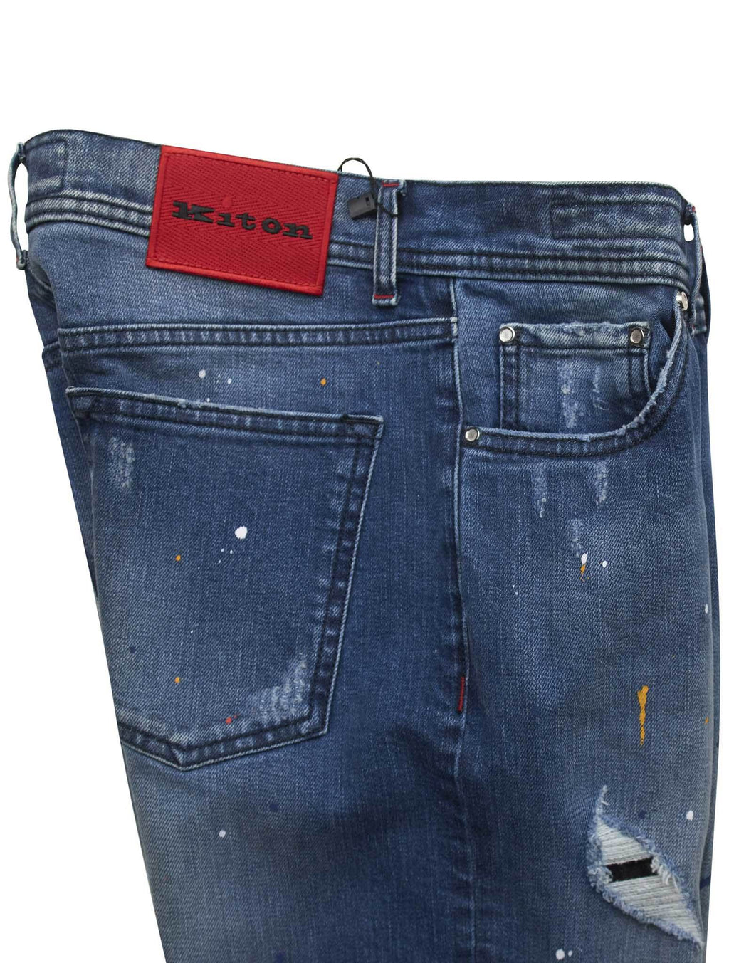 Kiton Blue Cotton Ea Jeans