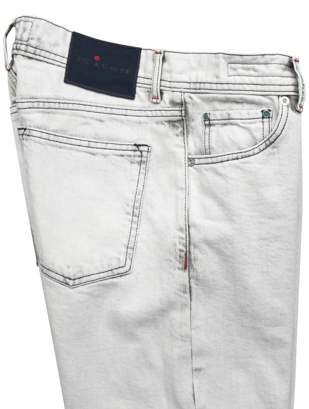 Kiton Gray Cotton Ea Jeans