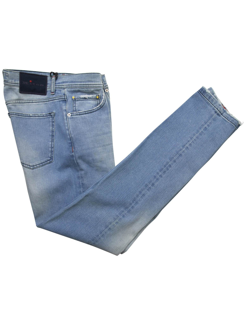 Kiton Blue Cotton Cashmere Ea Jeans