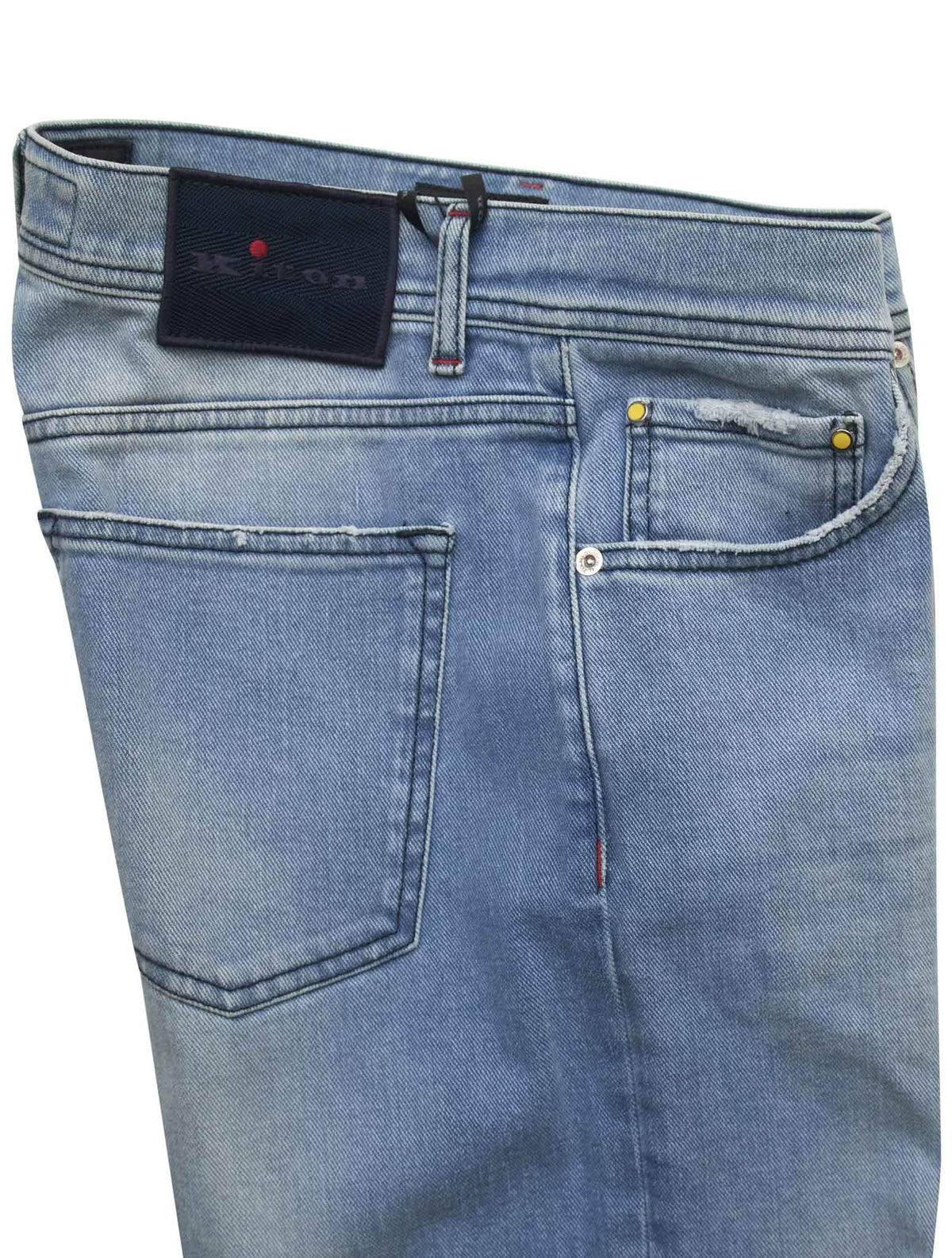 Kiton Blue Cotton Cashmere Ea Jeans