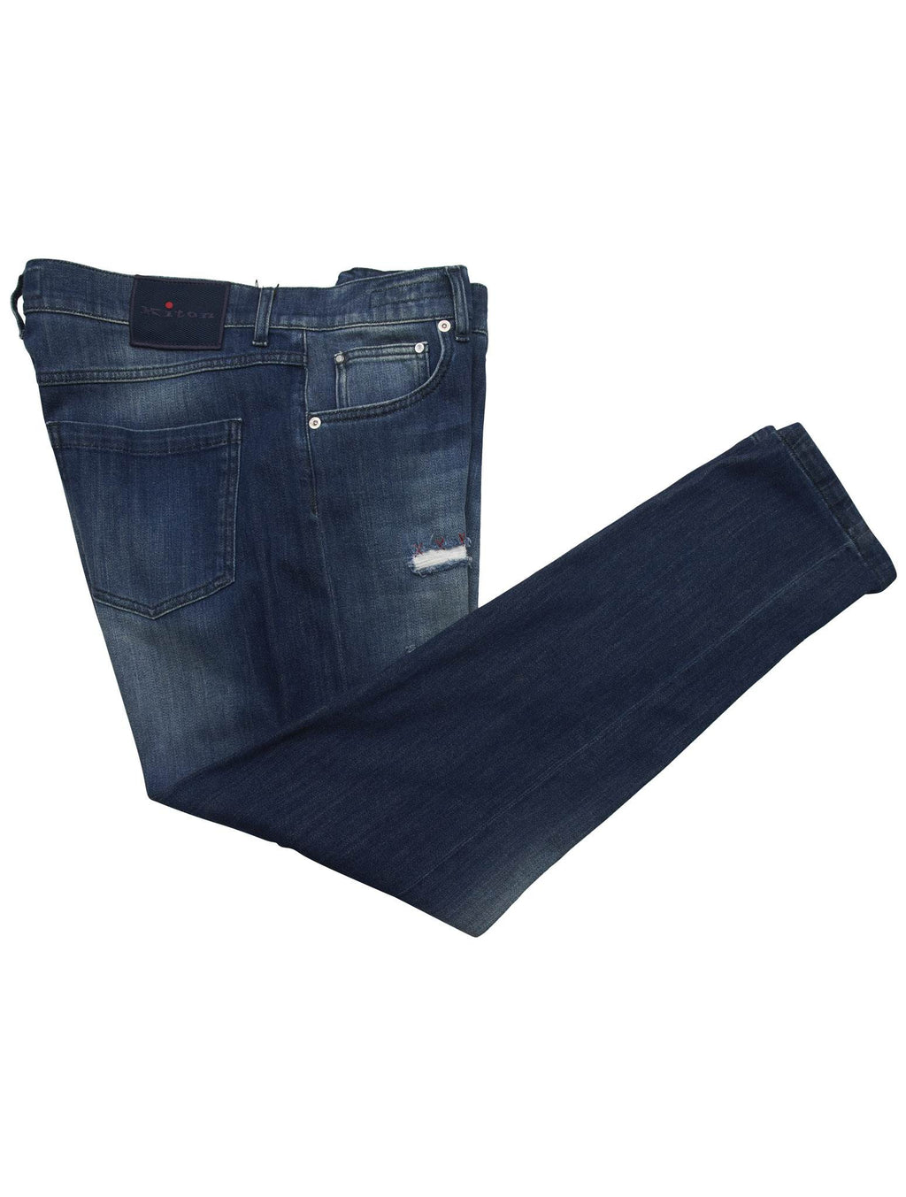 Kiton Blue Cotton Ea Jeans