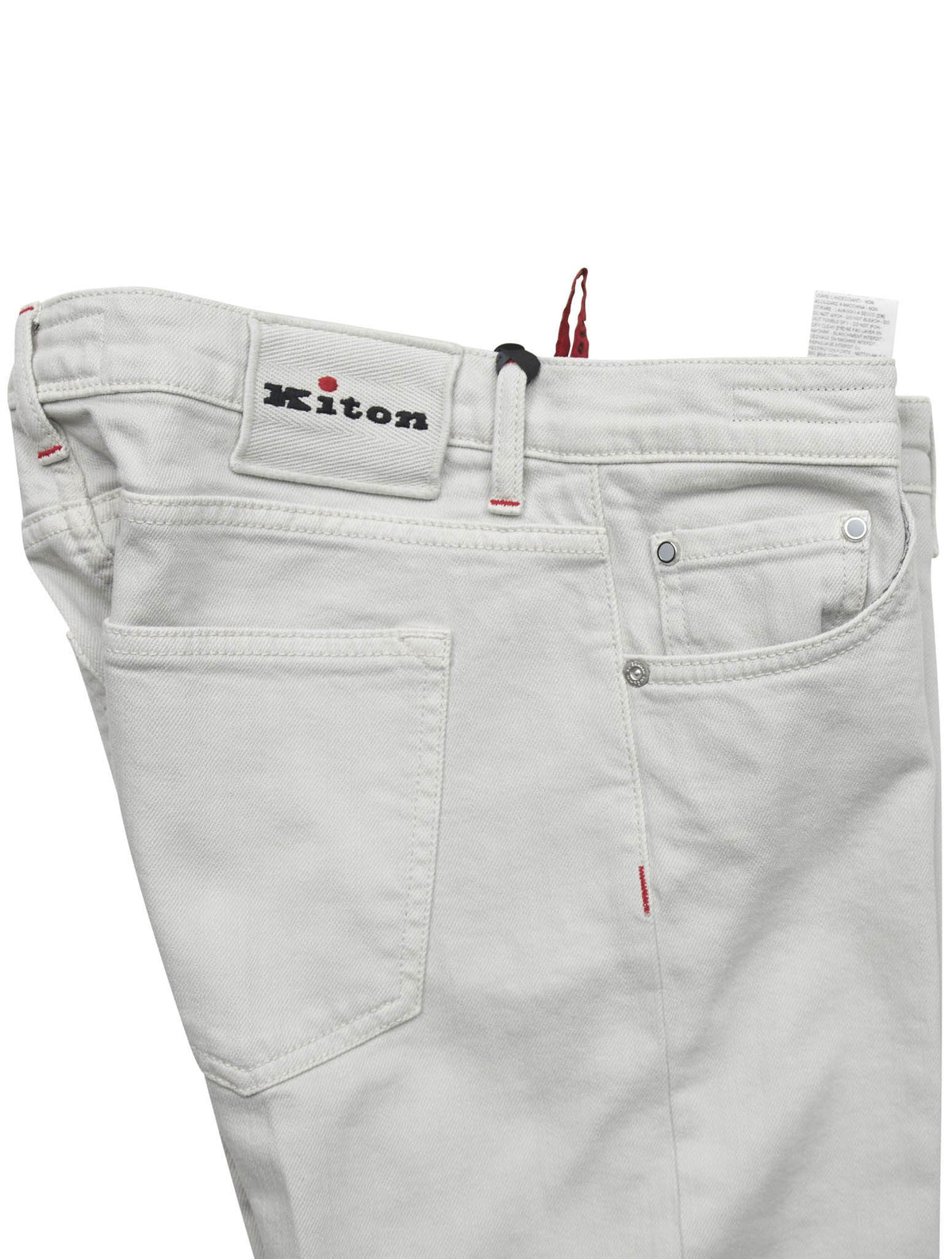 Kiton Gray Cotton Ea Jeans