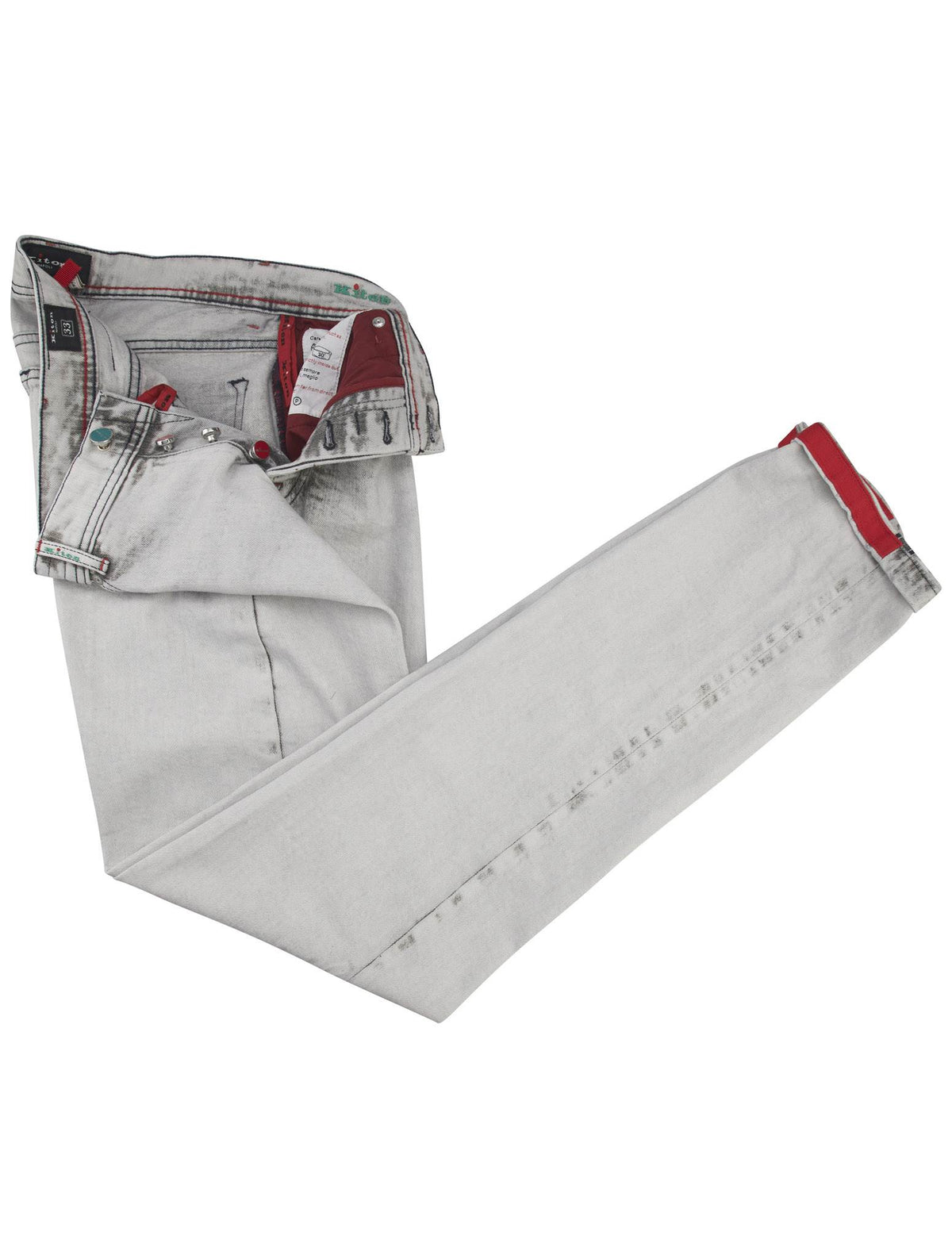 Kiton Kiton Gray Cotton Ea Jeans Gray 001