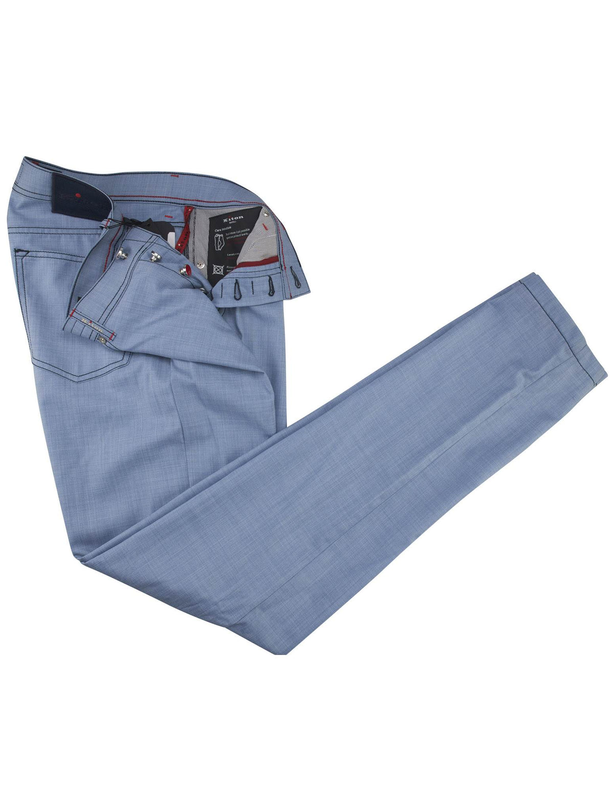 Kiton Kiton Blue Wool Jeans Blue 001