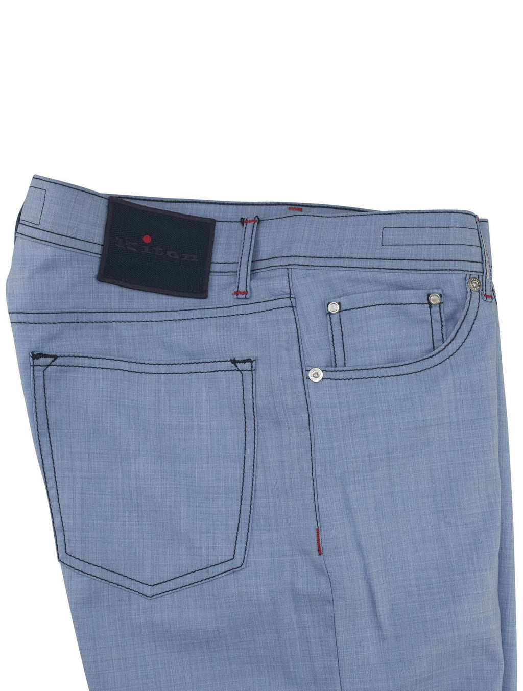 Kiton Blue Wool Jeans