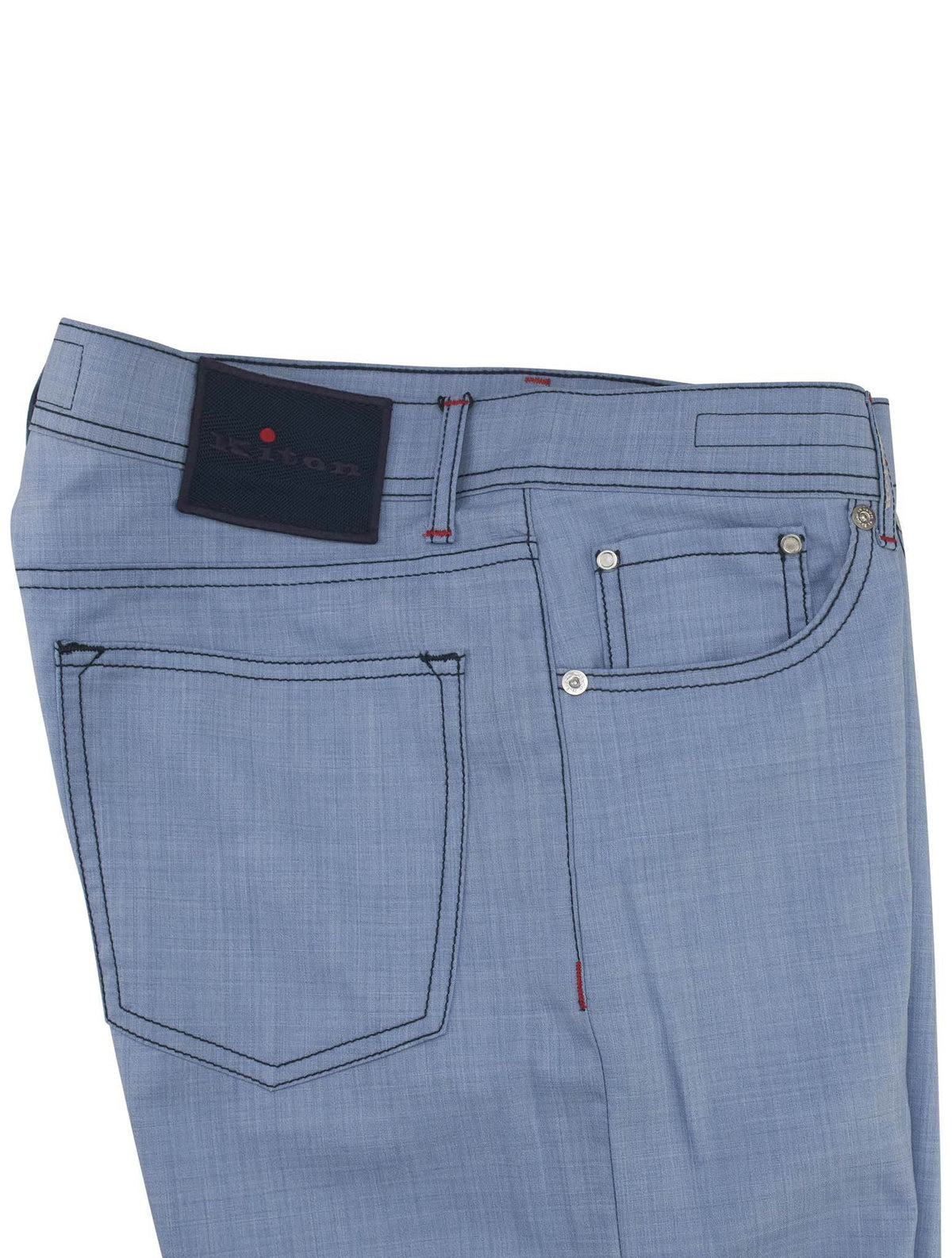 Kiton Blue Wool Jeans
