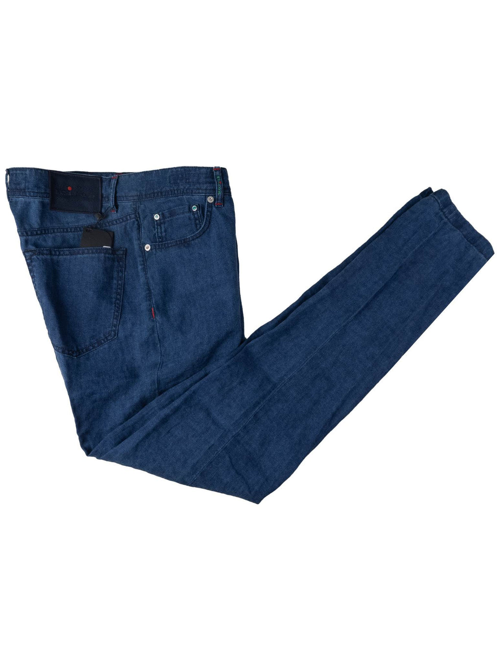 Kiton Kiton Blue Linen Jeans Blue 000