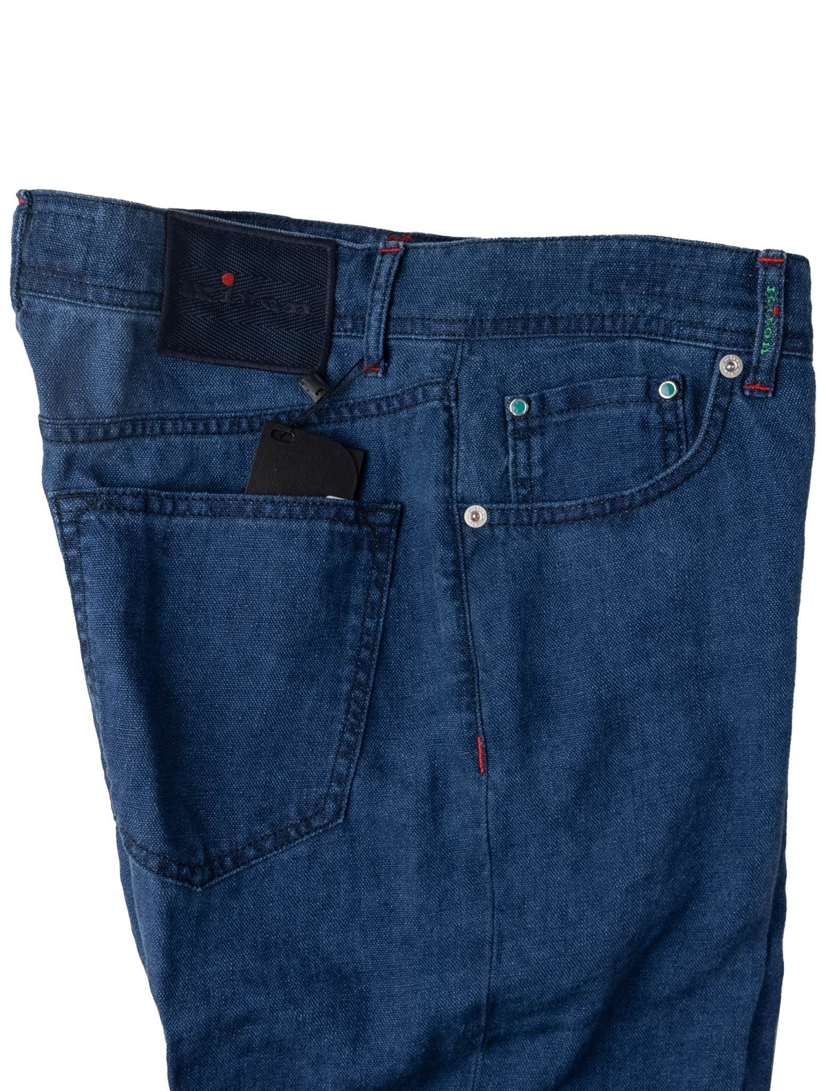 Kiton Blue Linen Jeans