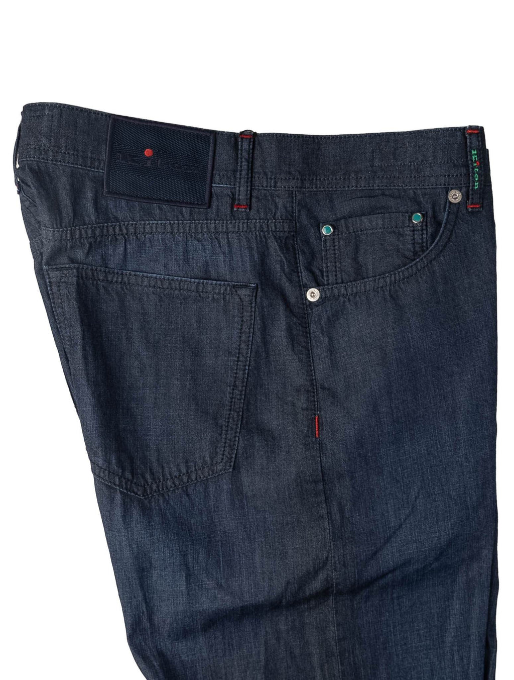 Kiton Blue Cotton Jeans
