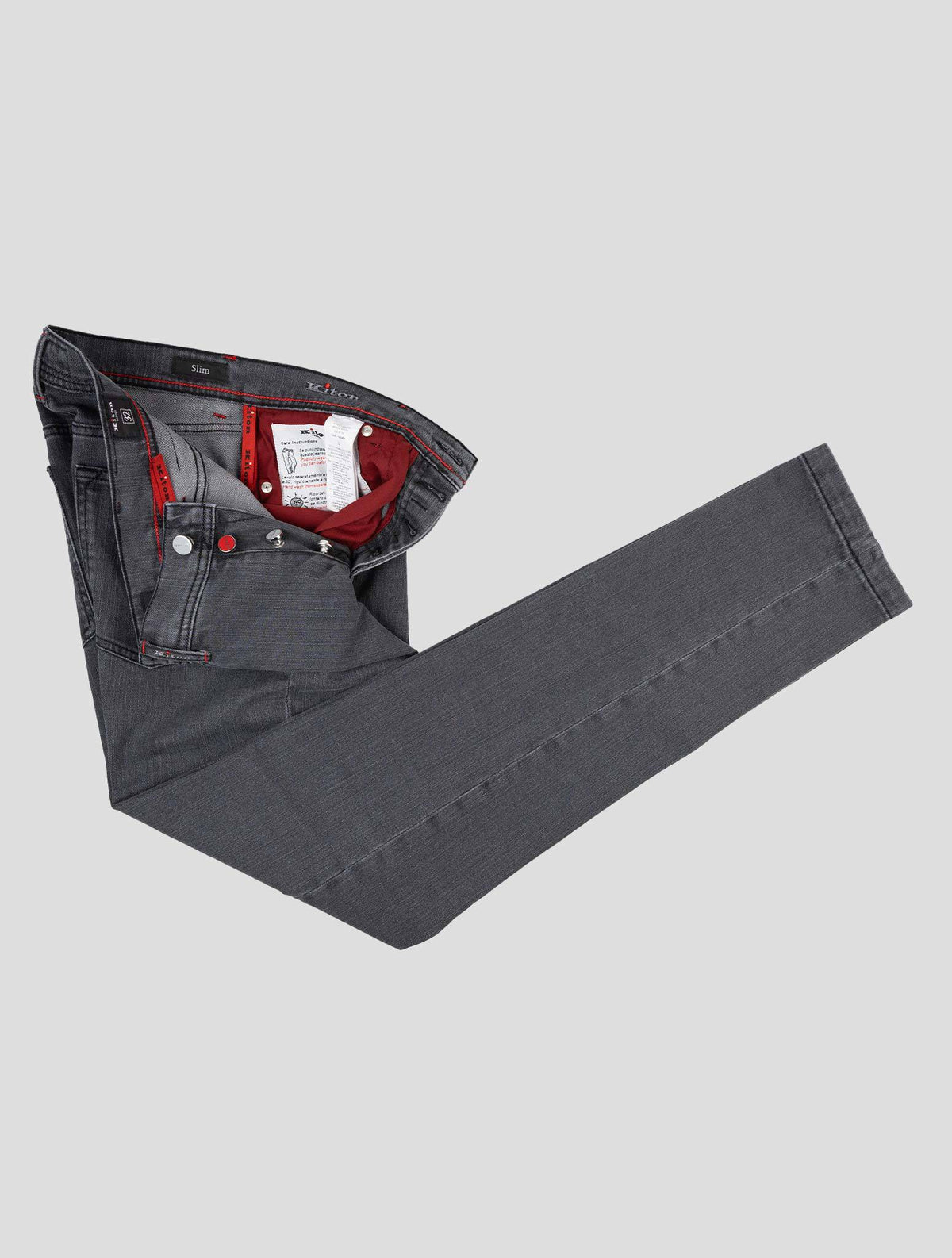 Kiton Kiton Gray Cotton Ea Jeans Gray 001