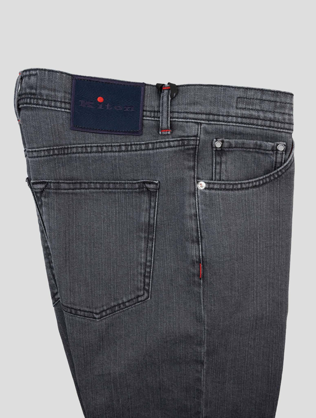 Kiton Gray Cotton Ea Jeans