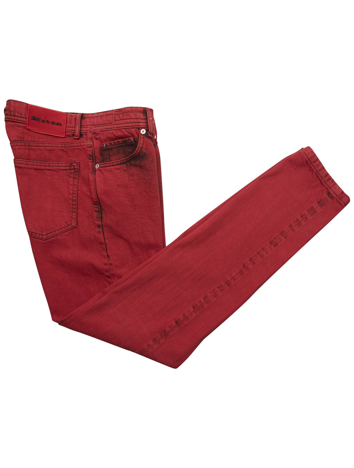 Kiton Red Cotton Ea Jeans