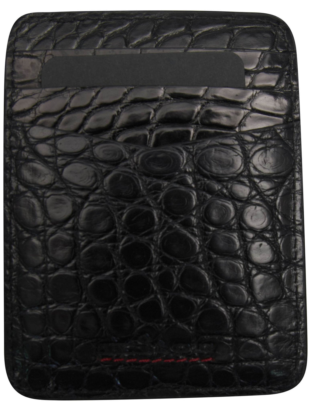 Kiton Kiton Black Leather Crocodile Wallet Black 001