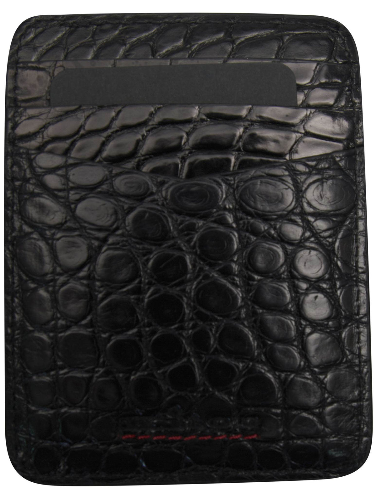 Kiton Kiton Black Leather Crocodile Wallet Black 001