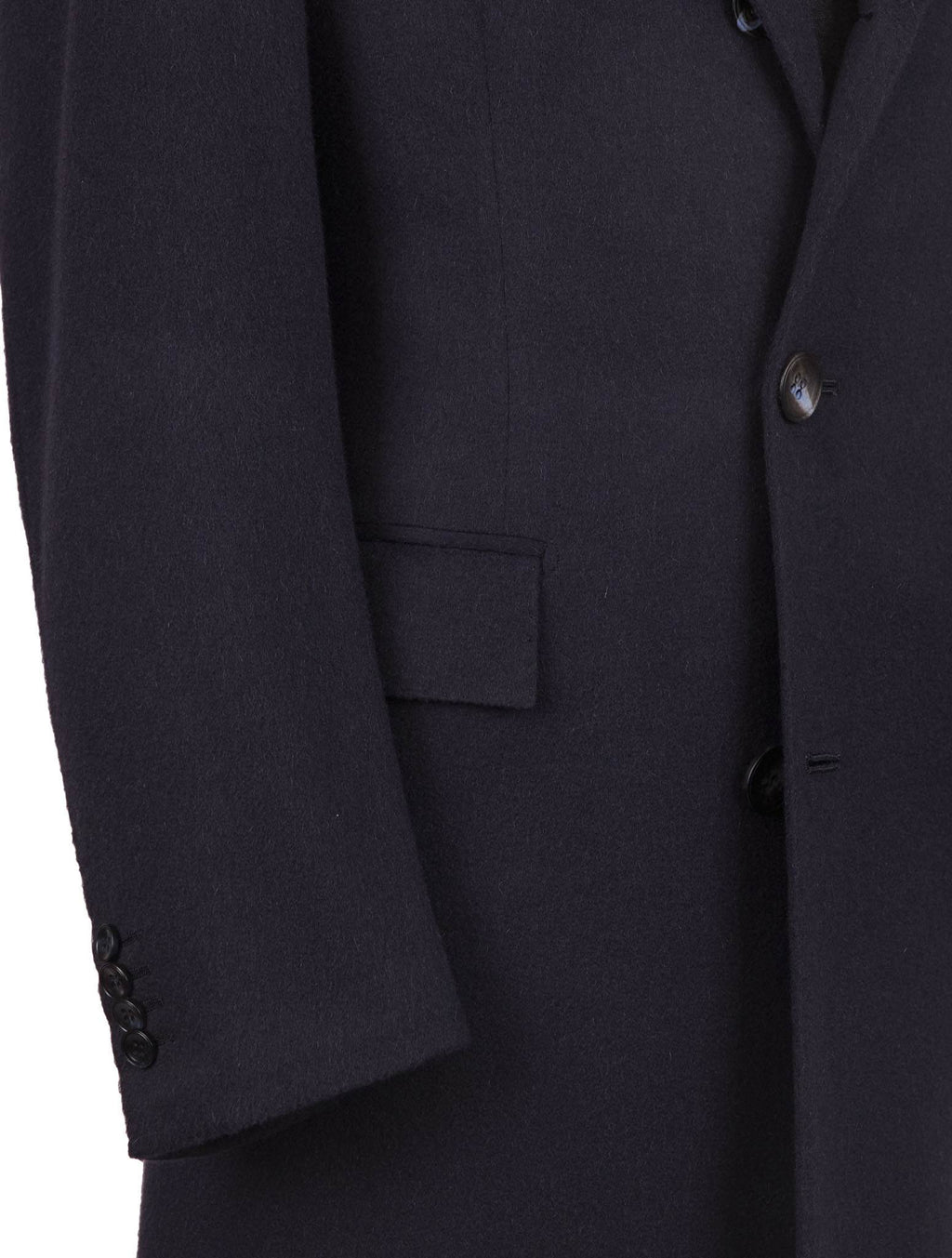 Kiton Blue Cashmere Overcoat