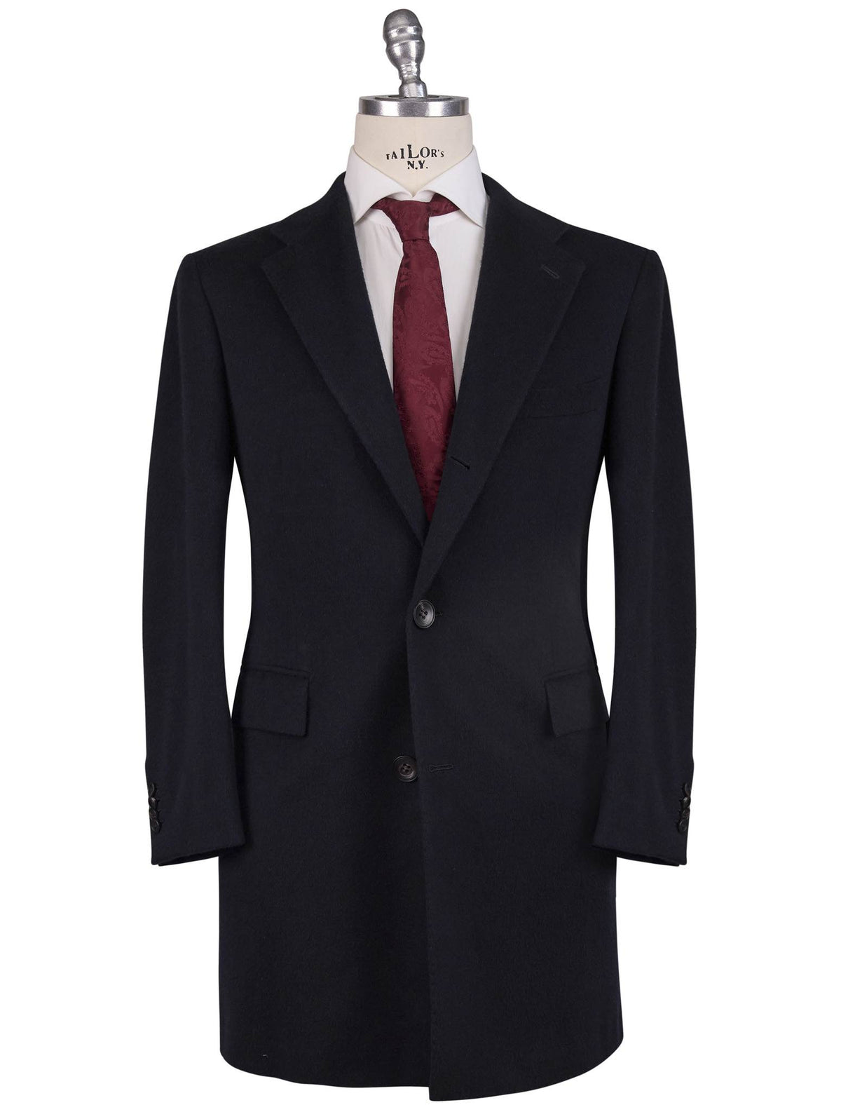 Kiton Blue Cashmere Overcoat