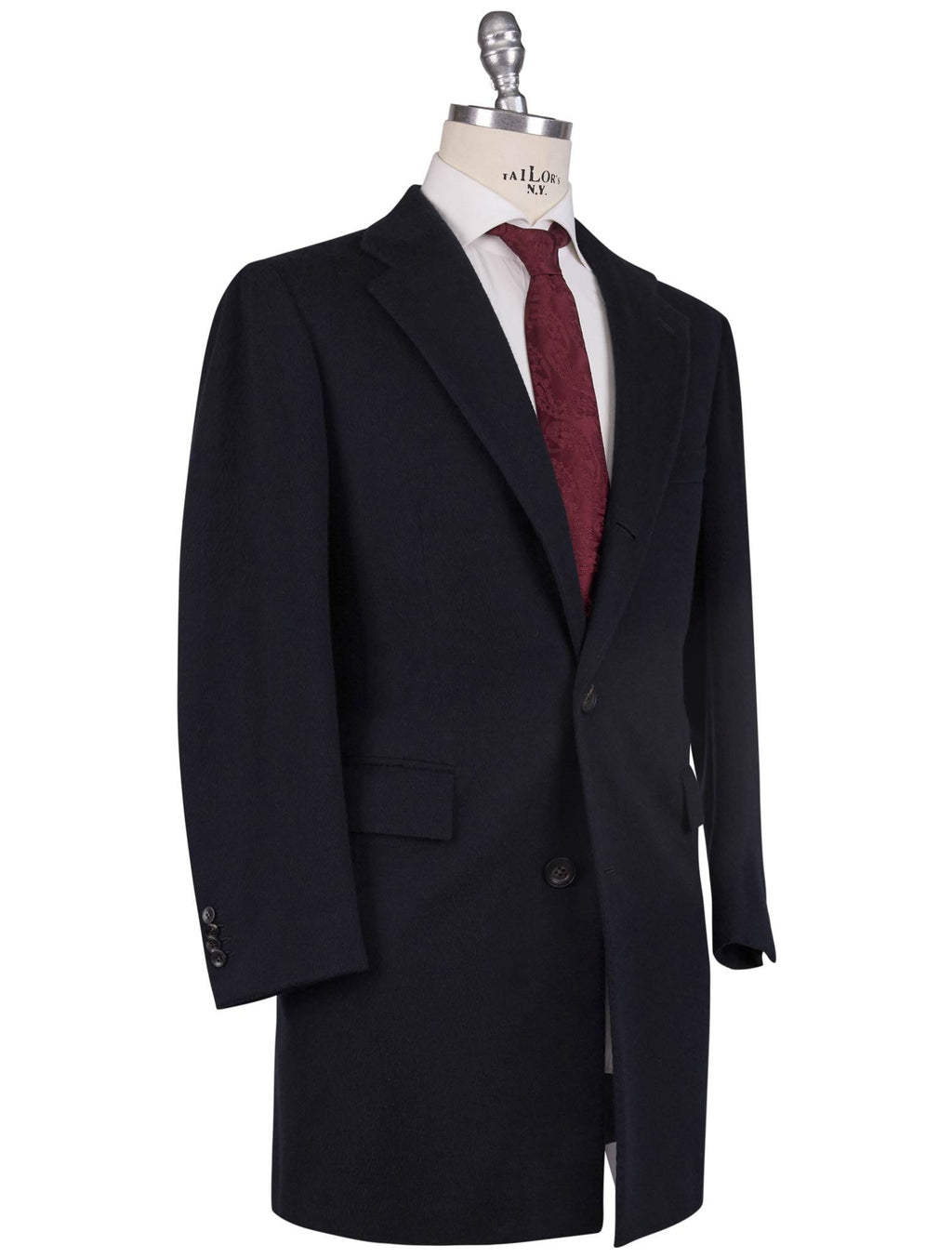 Kiton Kiton Blue Cashmere Overcoat Blue 001