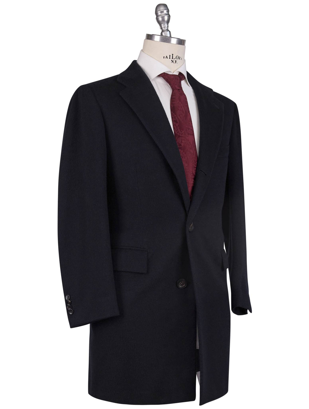 Kiton Kiton Blue Cashmere Overcoat Blue 001