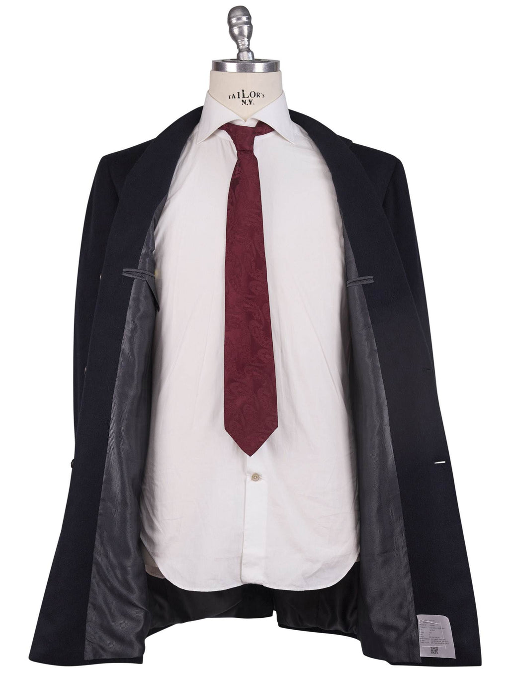 Kiton Blue Cashmere Overcoat