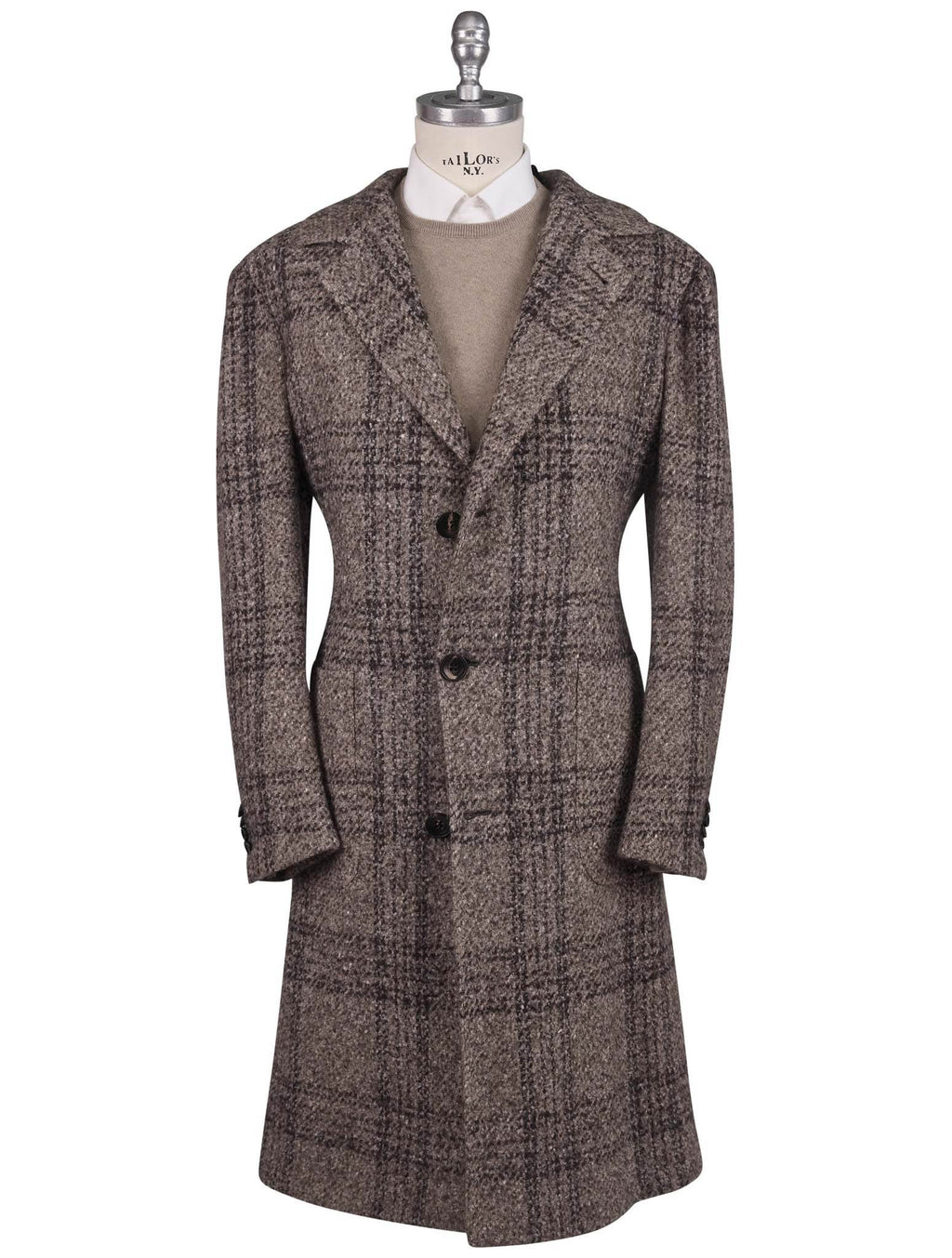 Kiton Kiton Multicolor Virgin Wool Cashmere Silk Overcoat Multicolor 000