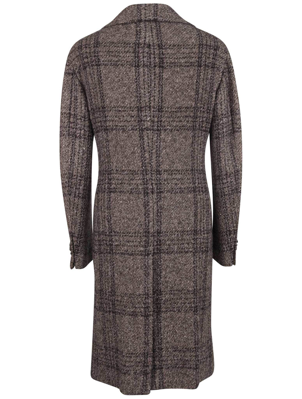 Kiton Multicolor Virgin Wool Cashmere Silk Overcoat