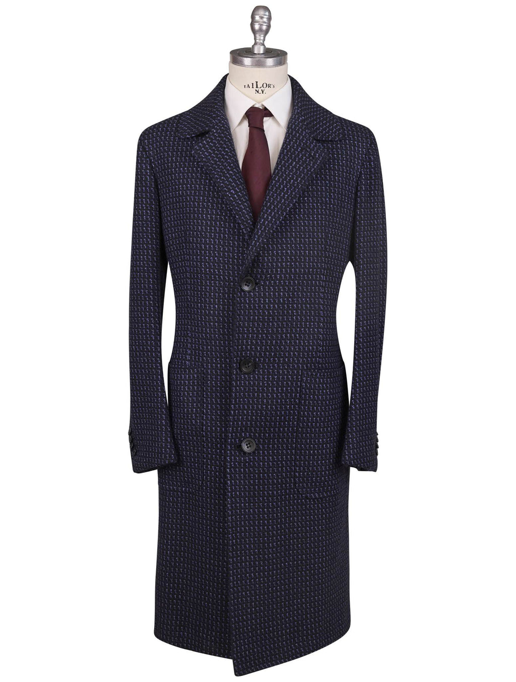 Kiton Blue Cashmere Overcoat