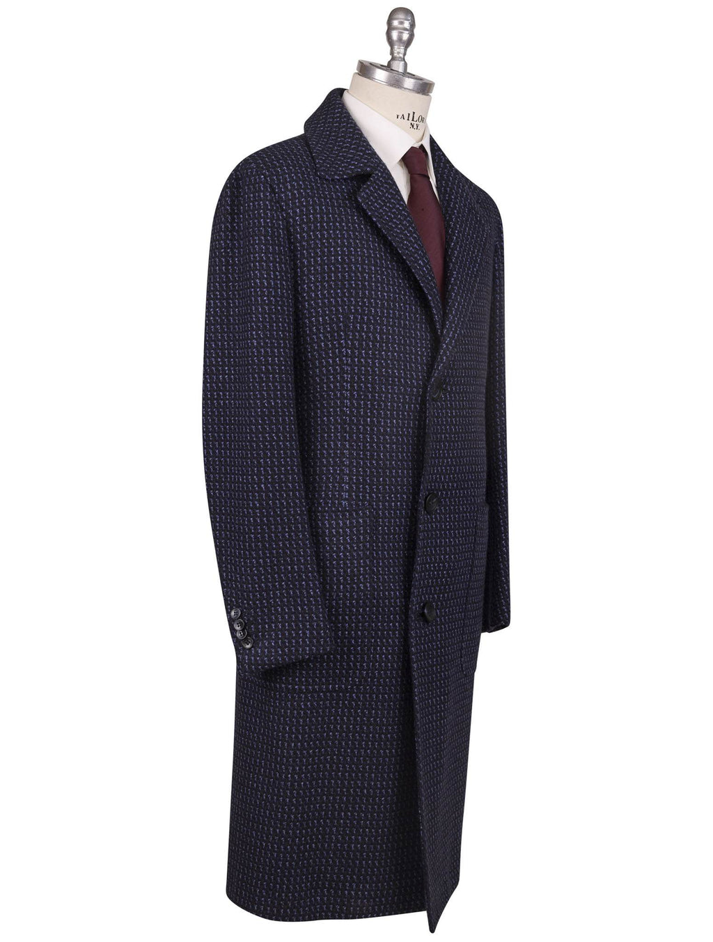 Kiton Kiton Blue Cashmere Overcoat Blue 001