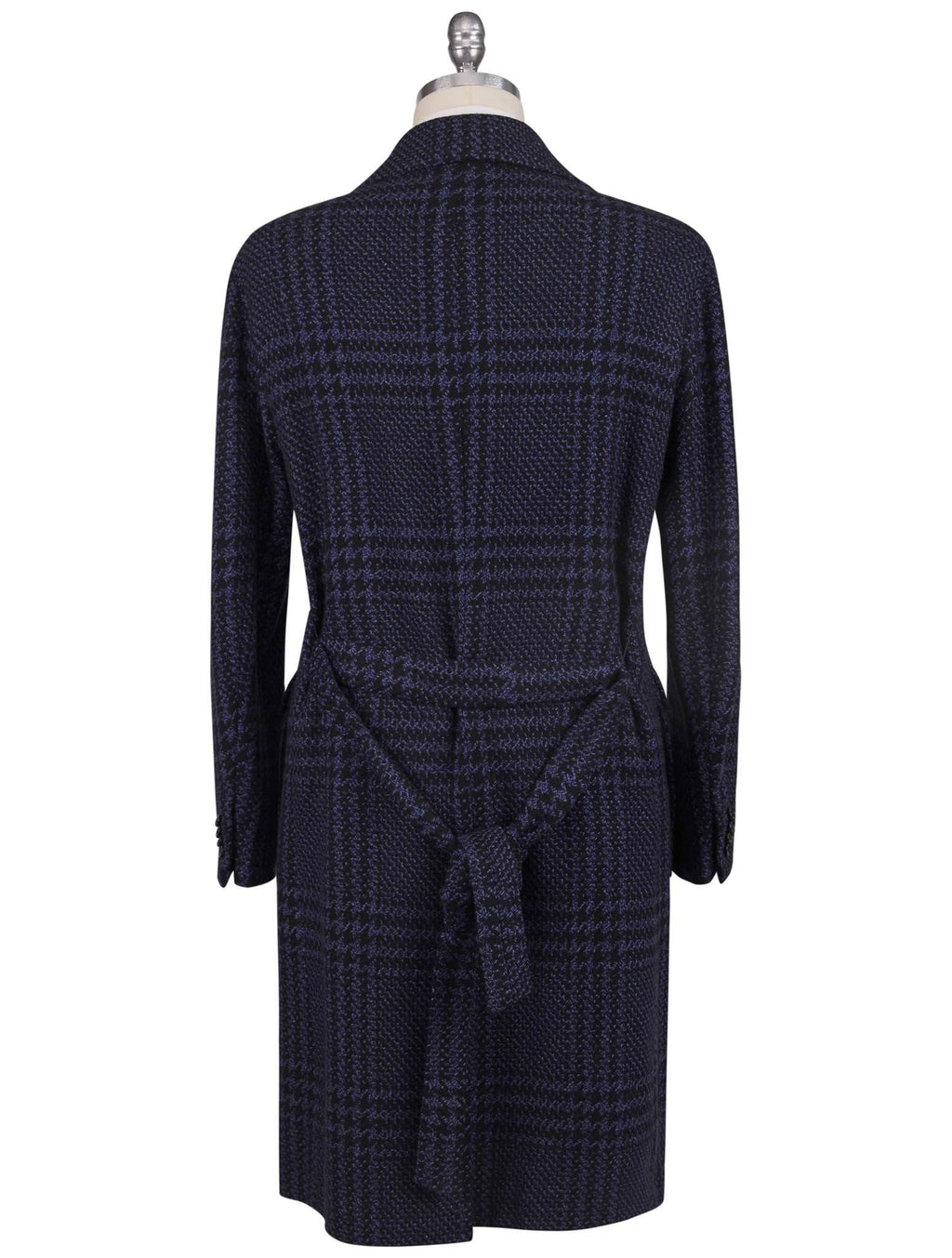 Kiton Blue Cashmere Double Breasted Overcoat
