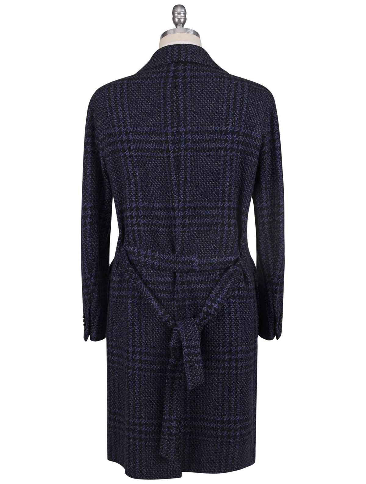 Kiton Blue Cashmere Double Breasted Overcoat