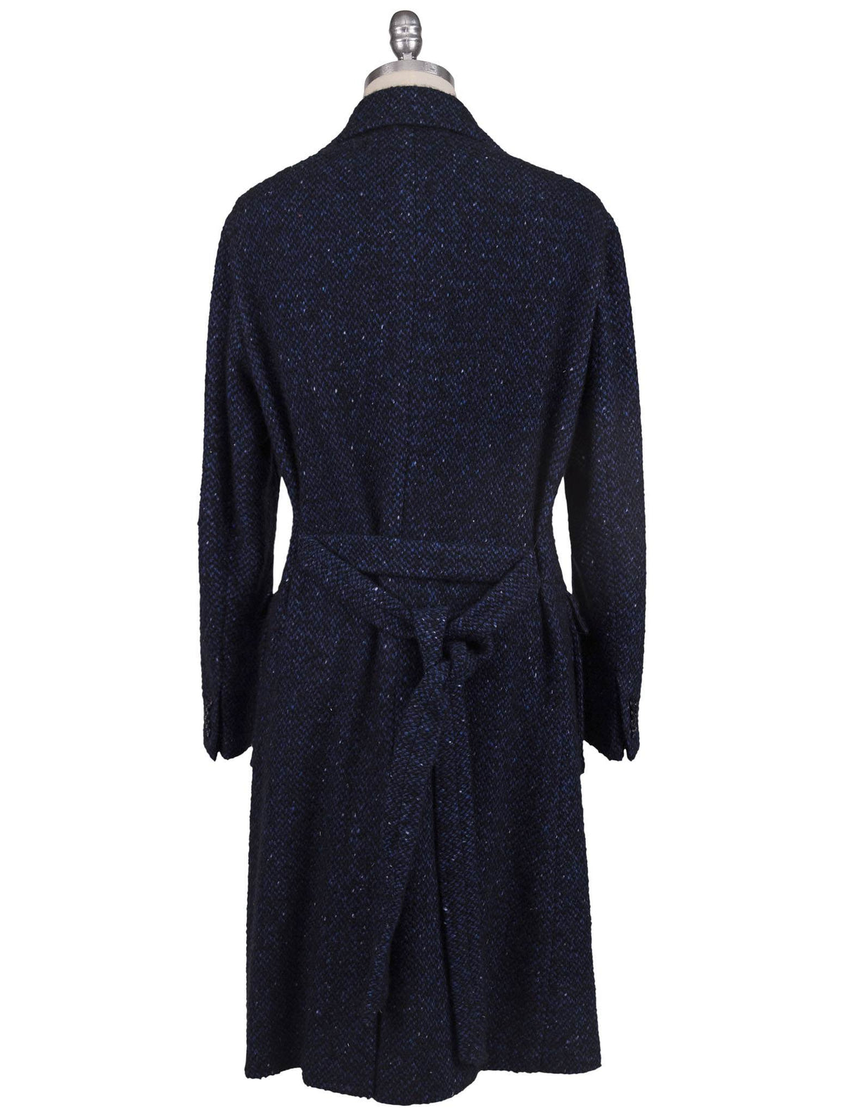 Kiton Blue Cashmere Double Breasted Overcoat
