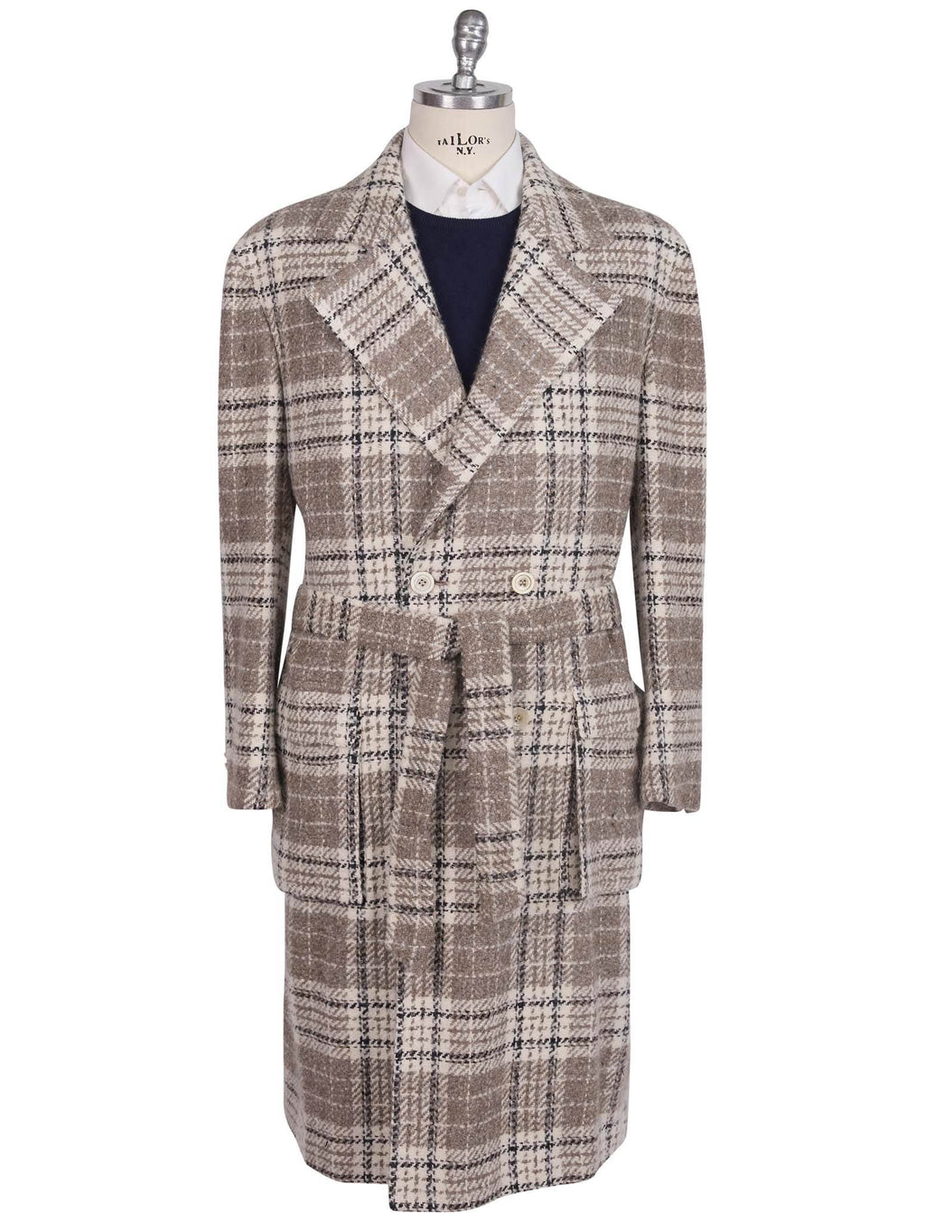 Kiton Kiton Multicolor Virgin Wool Silk Overcoat Multicolor 000