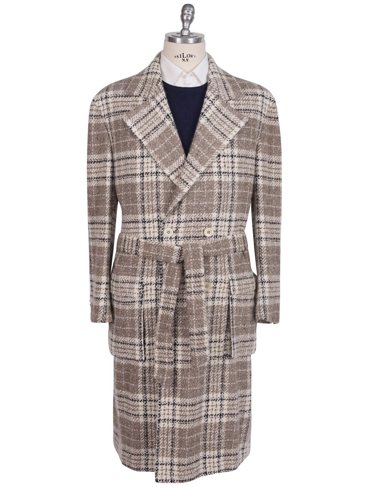 Kiton Kiton Multicolor Virgin Wool Silk Overcoat Multicolor 000