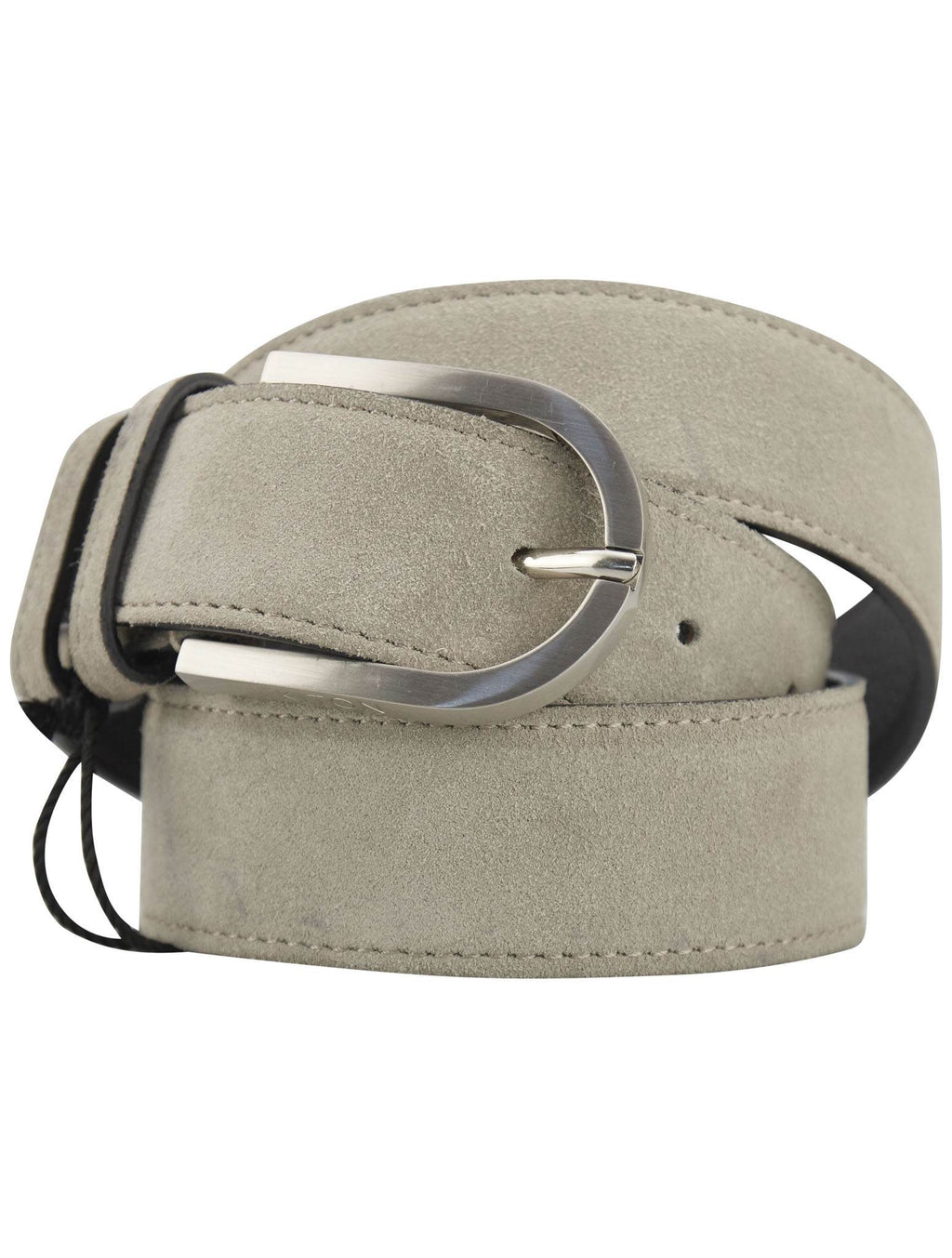 Kiton Gray Leather Suede Belt