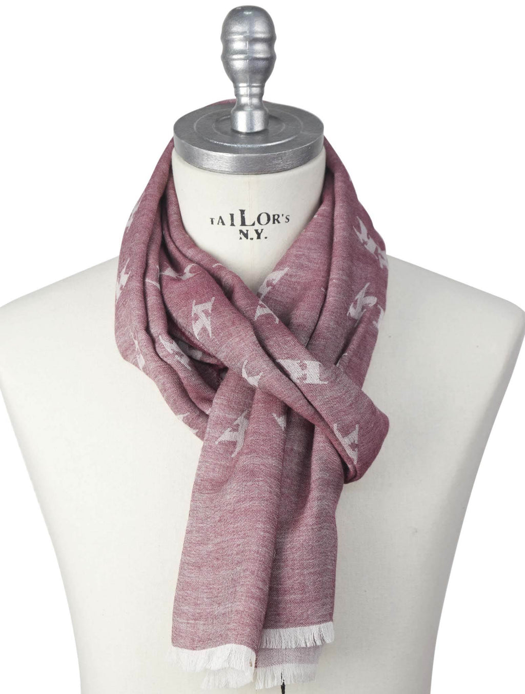 Kiton Kiton Burgundy Wool Silk Scarf Burgundy 000