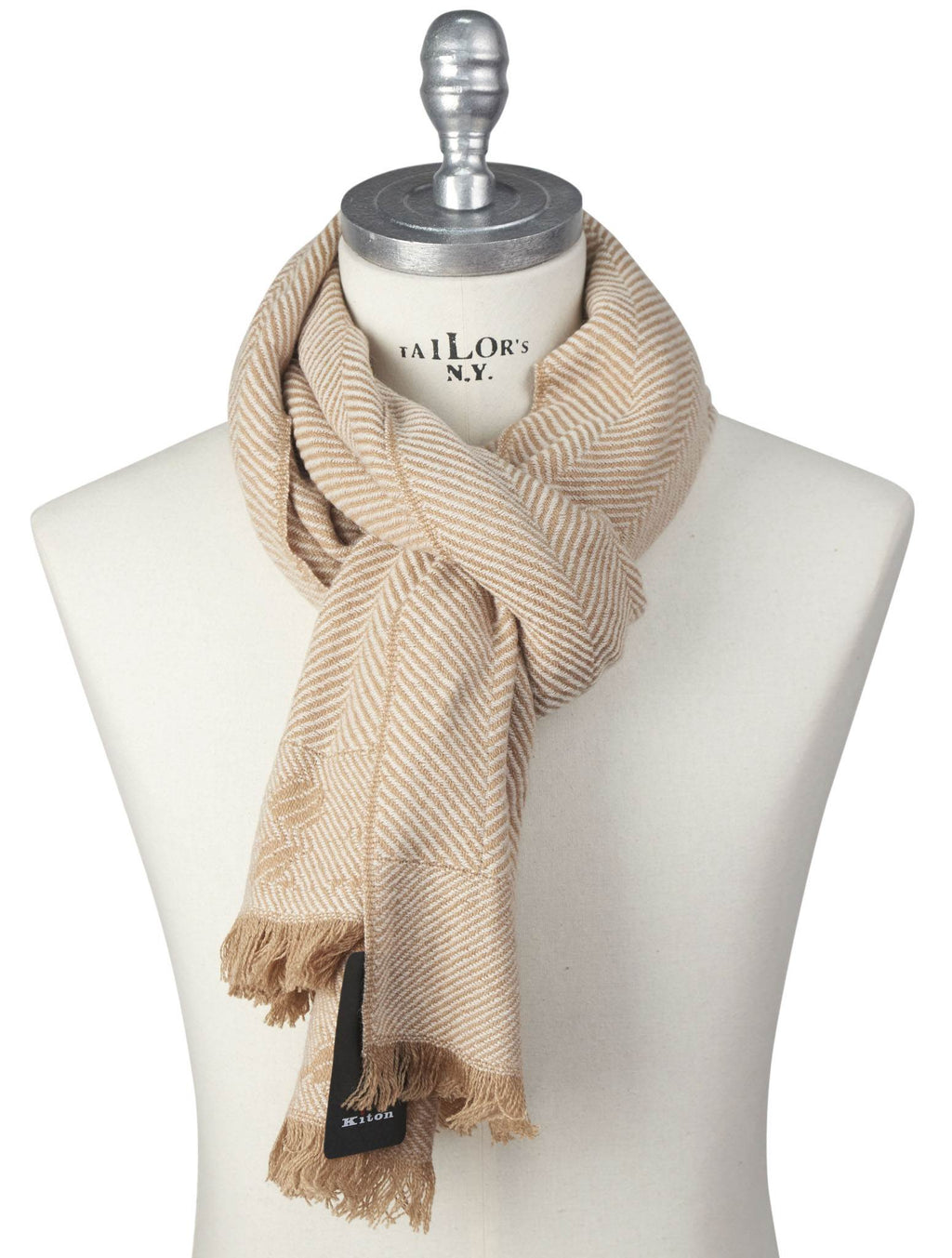 Kiton Kiton Beige Cashmere Camel Scarf Beige 000