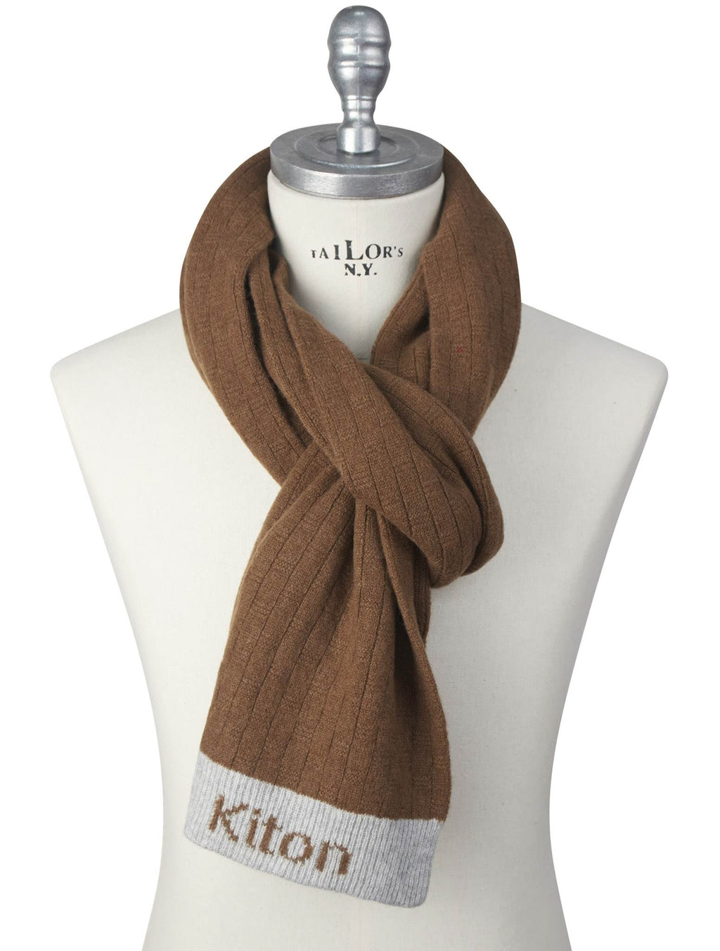 Kiton Kiton Brown Cashmere Scarf Brown 000