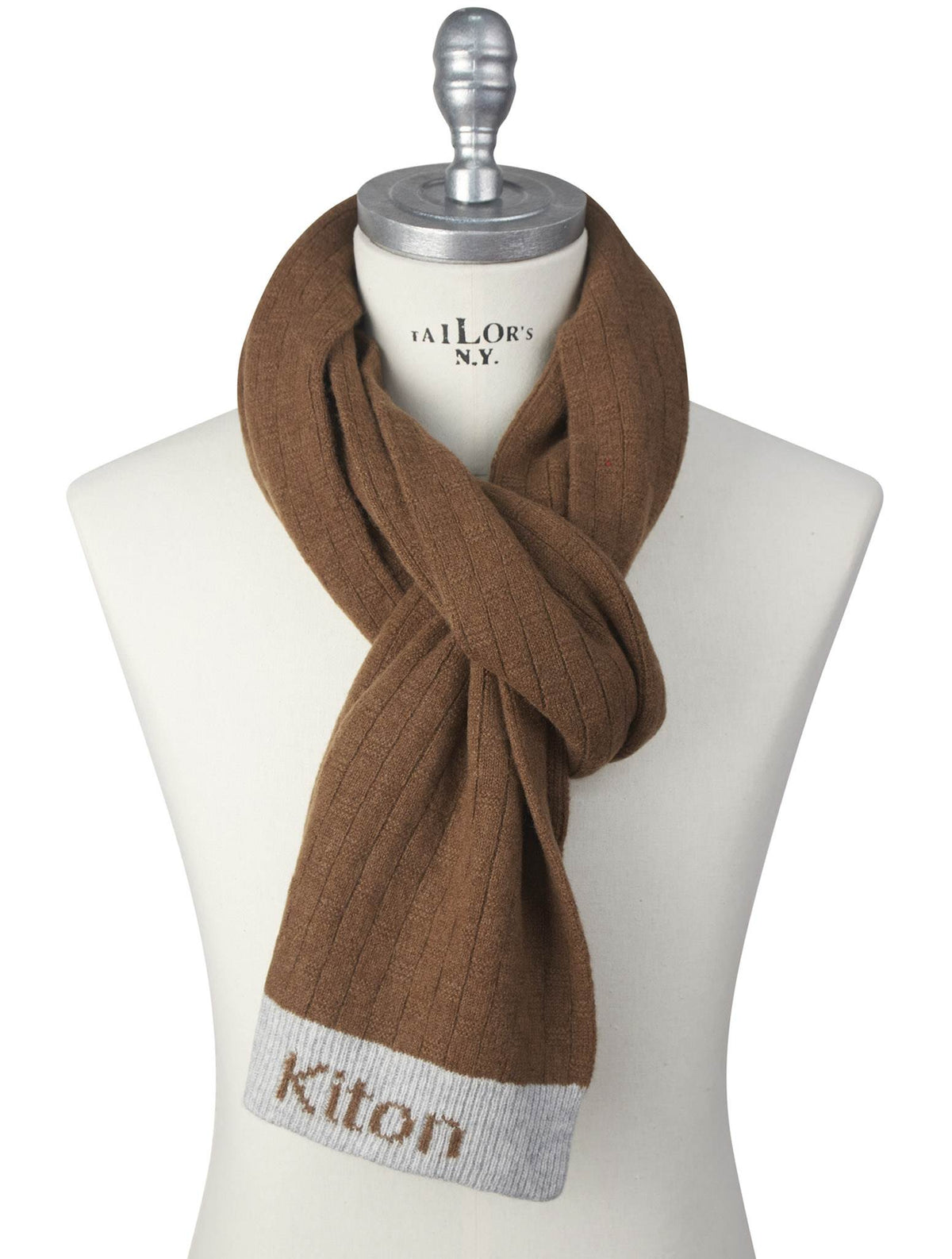 Kiton Kiton Brown Cashmere Scarf Brown 000