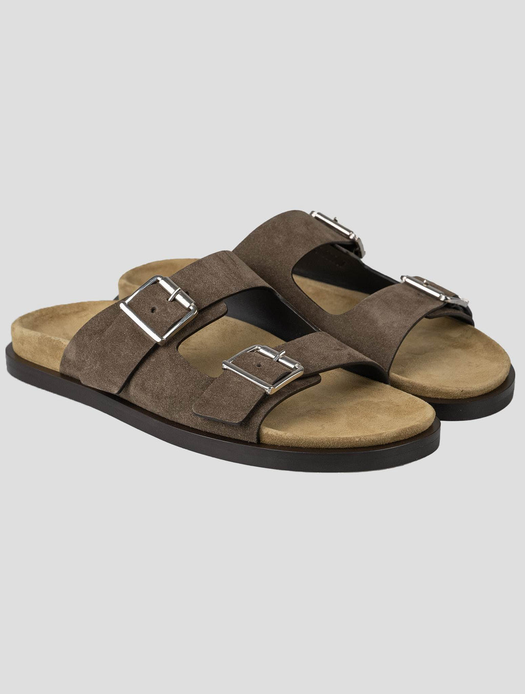 Kiton Kiton Brown Leather Suede Sandals Brown 000