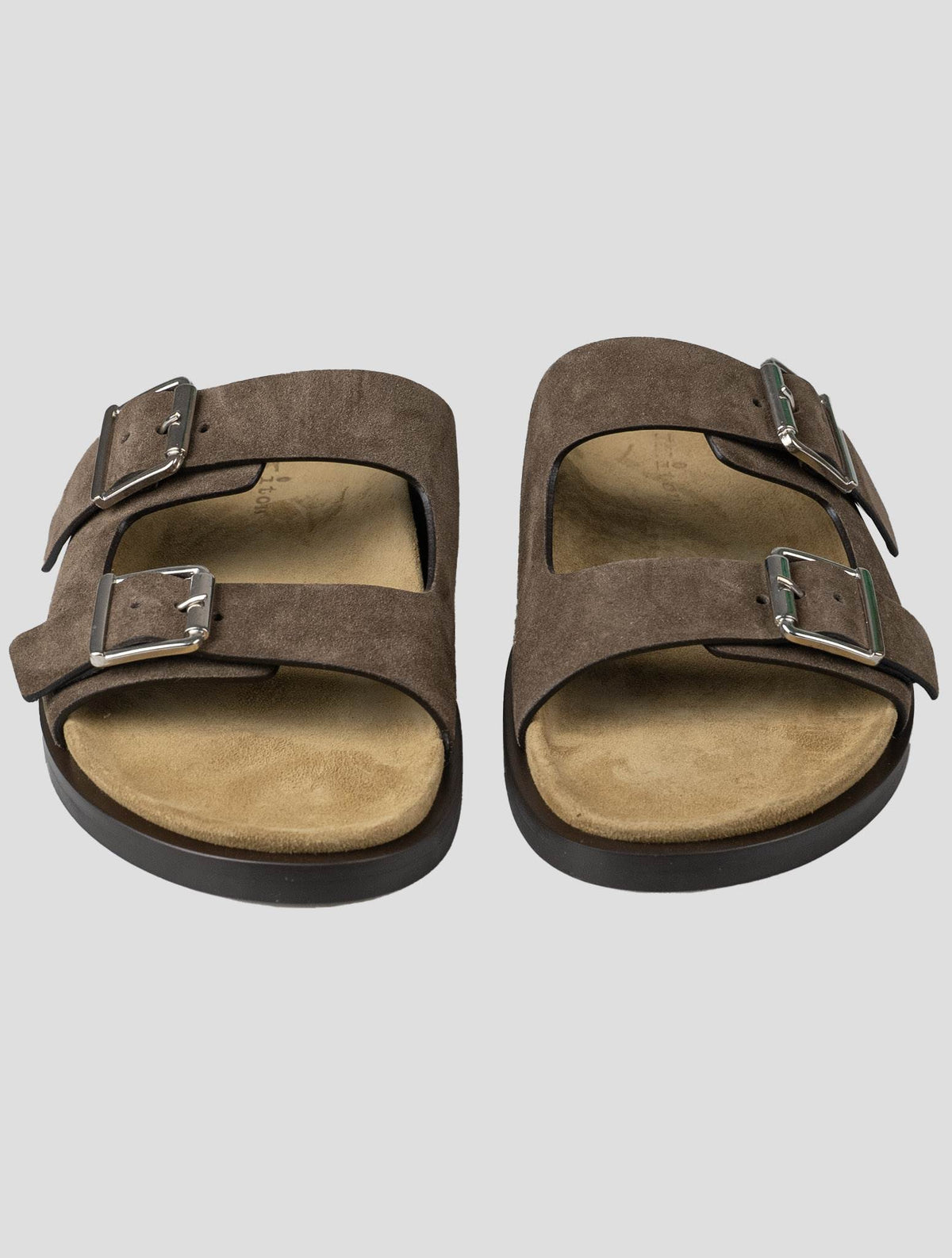 Kiton Kiton Brown Leather Suede Sandals Brown 001