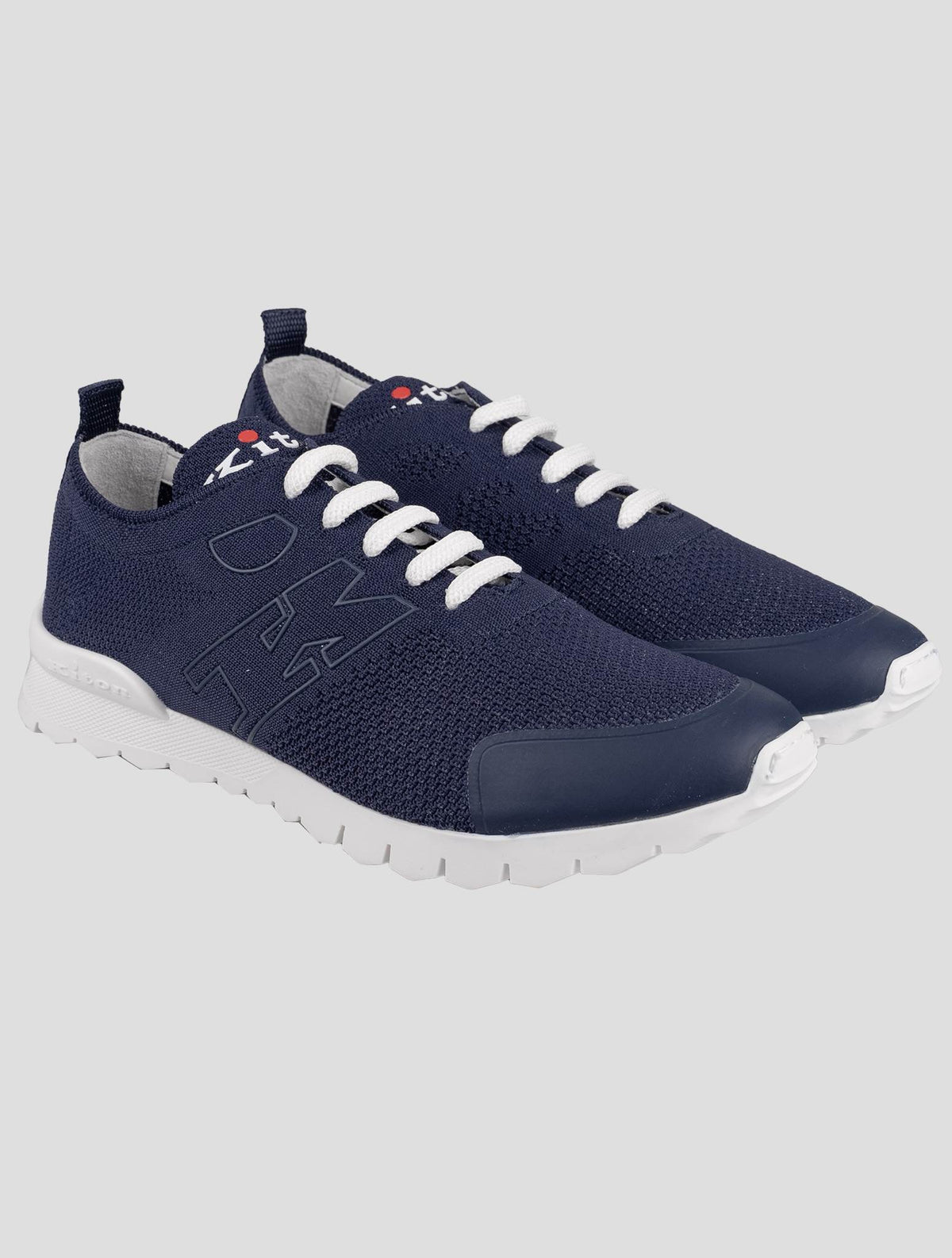 Kiton Blue Cotton Ea Pu Sneakers