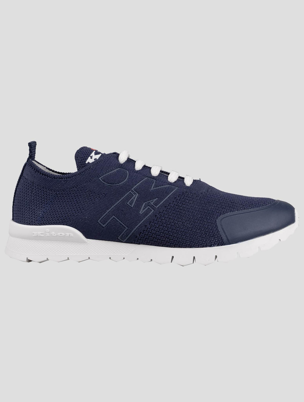 Kiton Blue Cotton Ea Pu Sneakers