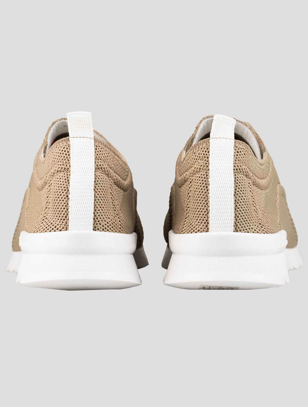 Kiton Beige Cotton Ea Sneakers