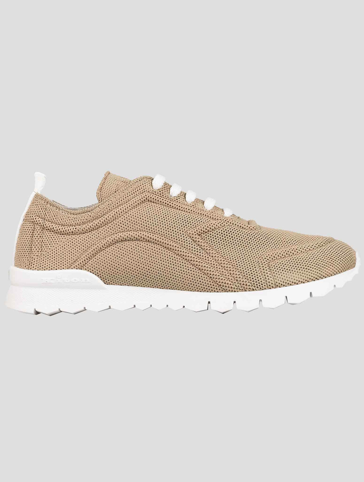 Kiton Beige Cotton Ea Sneakers